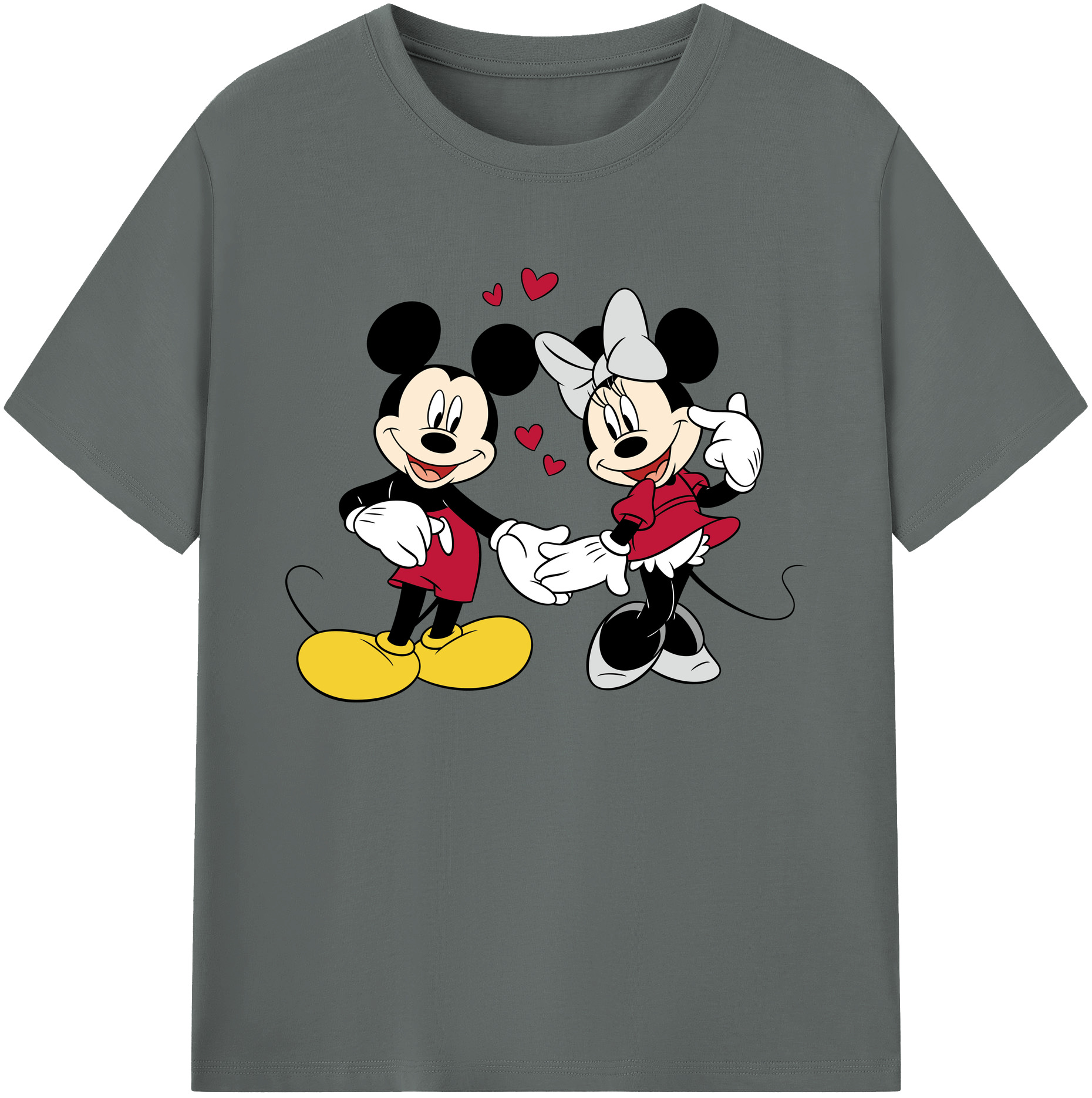 ミッキーマウス Mickey Mouse 綿100％ メンズ半袖Tシャツ｜肌触りやわらか＆通気性